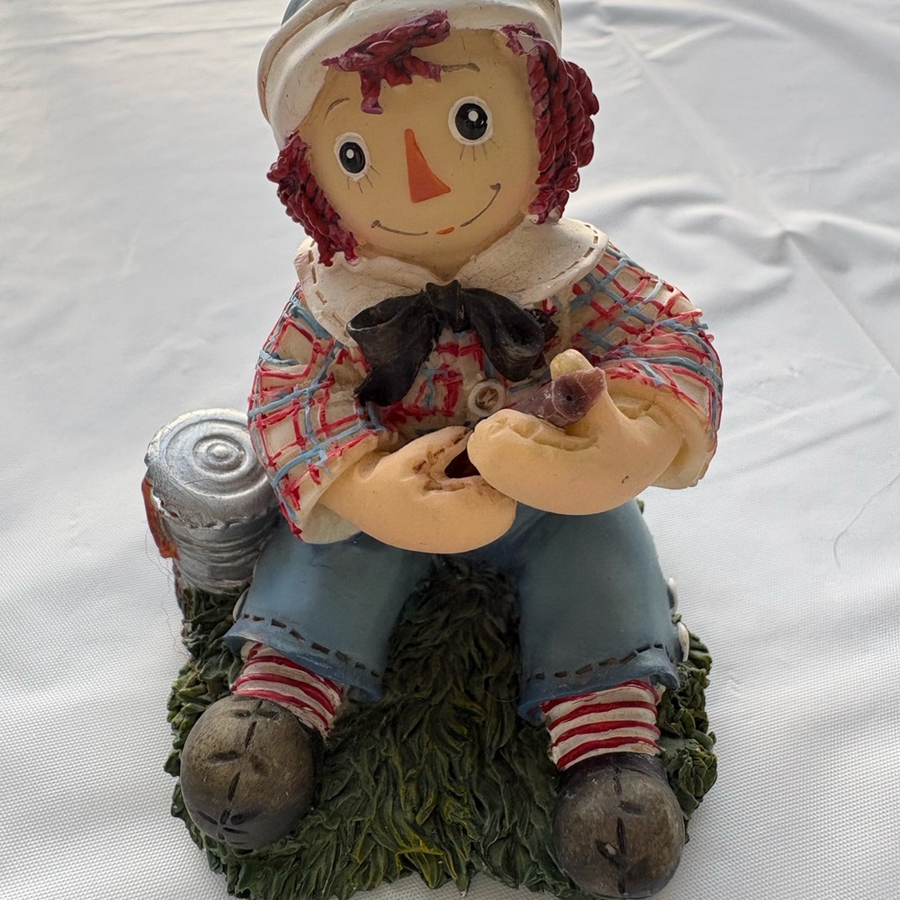 MINT Enesco Raggedy Ann & Andy Multicolor Resin & Glass Figurine Set of 3 - Picture 7 of 10